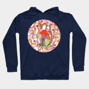 Cat on Roses Hoodie